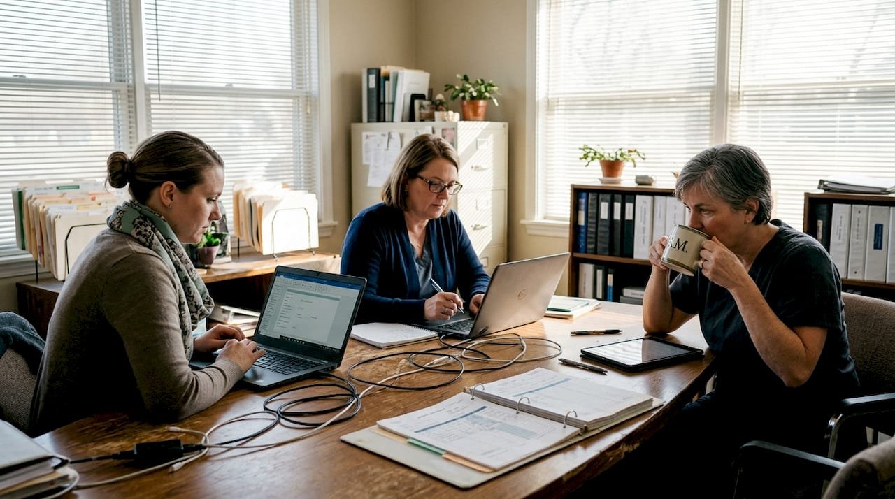 Nursing admissions staff using automated intake
