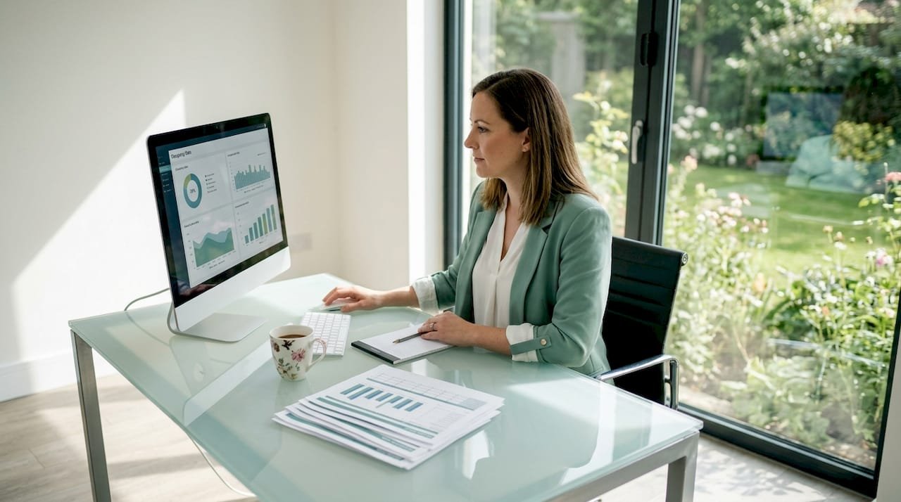 Facility manager reviewing occupancy data