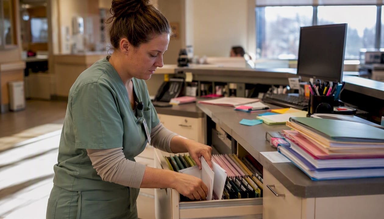 Electronic medical record filing